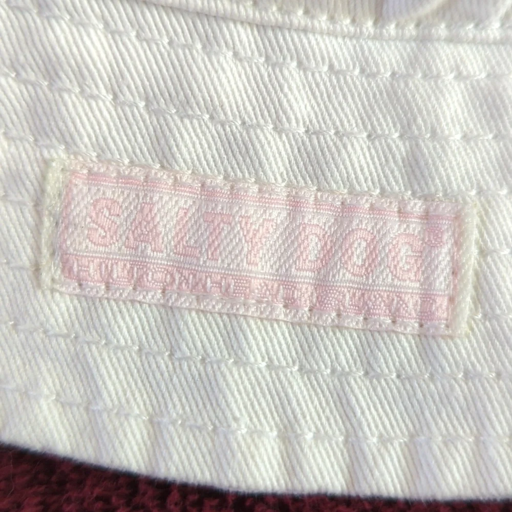 White Bucket Hat with Pink Embroidery SALTY DOG CAFE